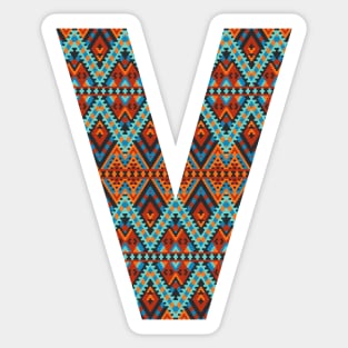 Letter V- boho design Sticker